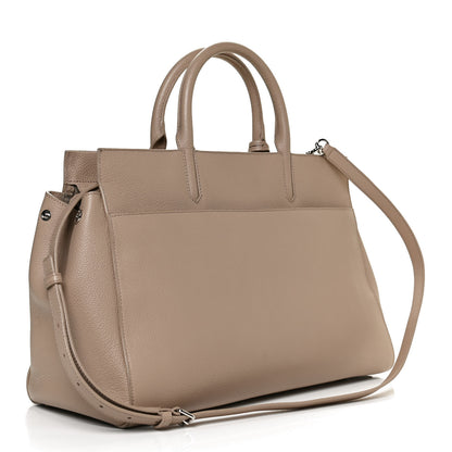 Saint Laurent Calfskin Medium Rive Gauche Cabas Dark Beige 2 of 12