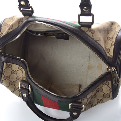 Gucci Monogram Vintage Web Medium Boston Dark Brown 5 of 11