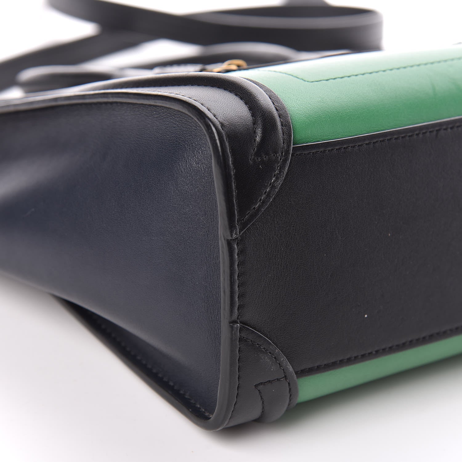 Celine Smooth Calfskin Nano Bi-Color Luggage Grass 5 of 11