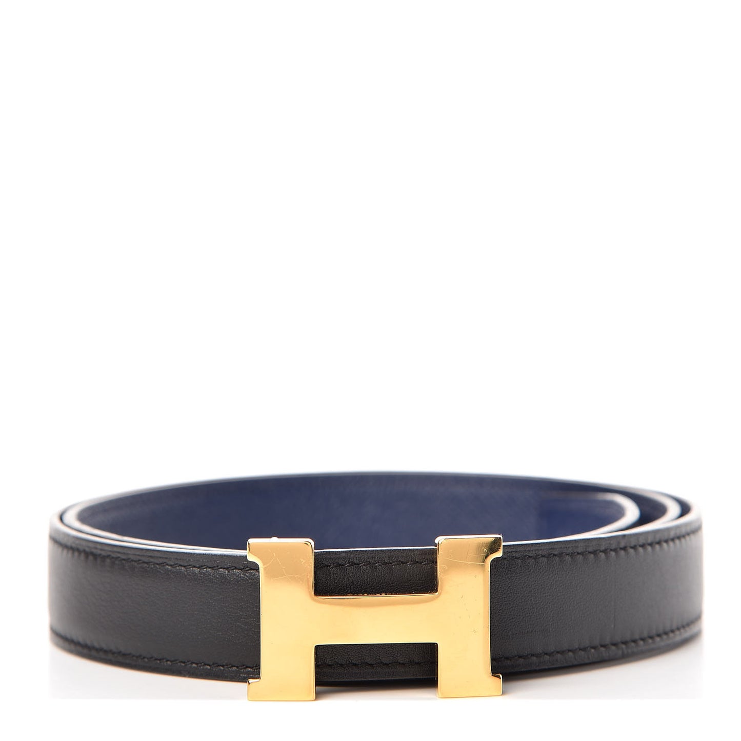 Swift Epsom 24mm Mini Constance H Belt 80 Black Bleu Iris