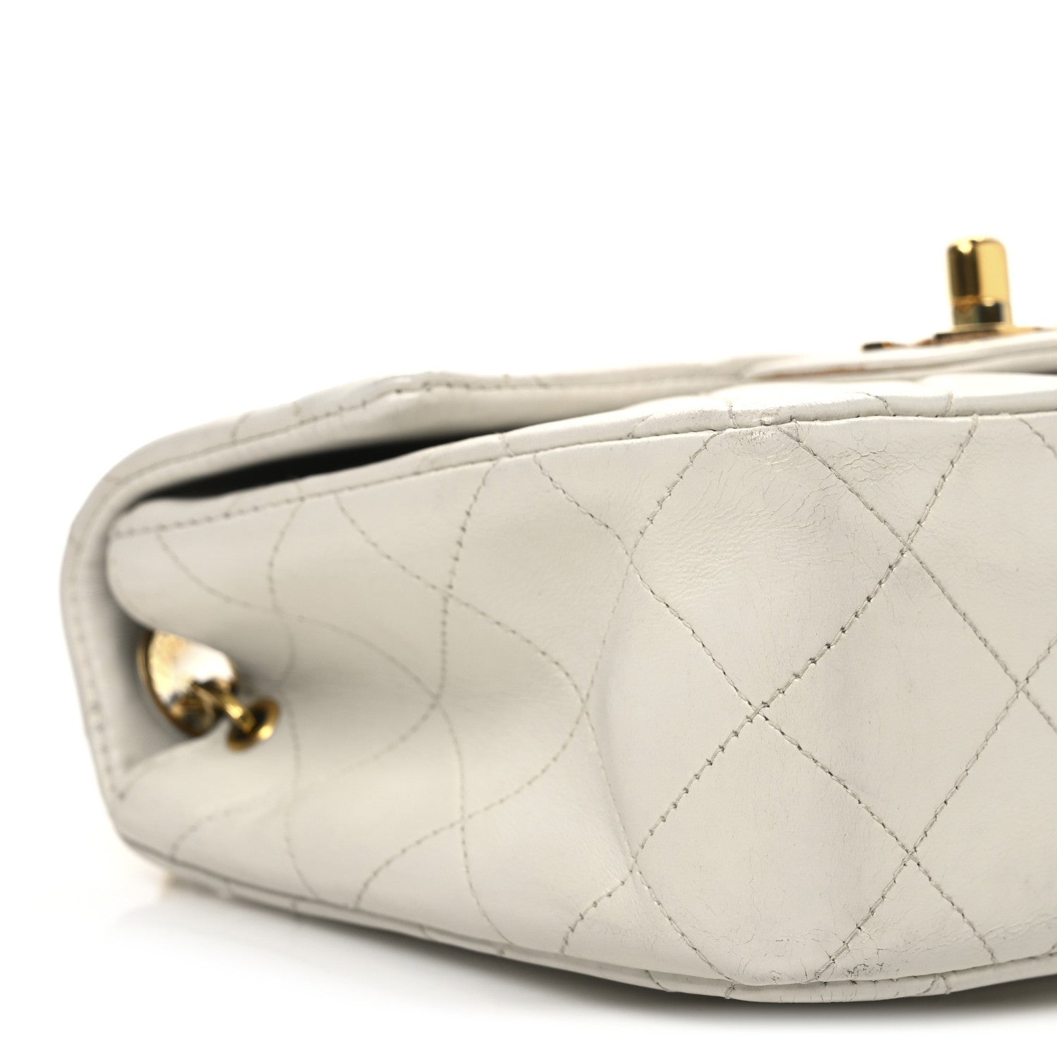 Chanel Lambskin Quilted Mini Square Flap White 10 of 18