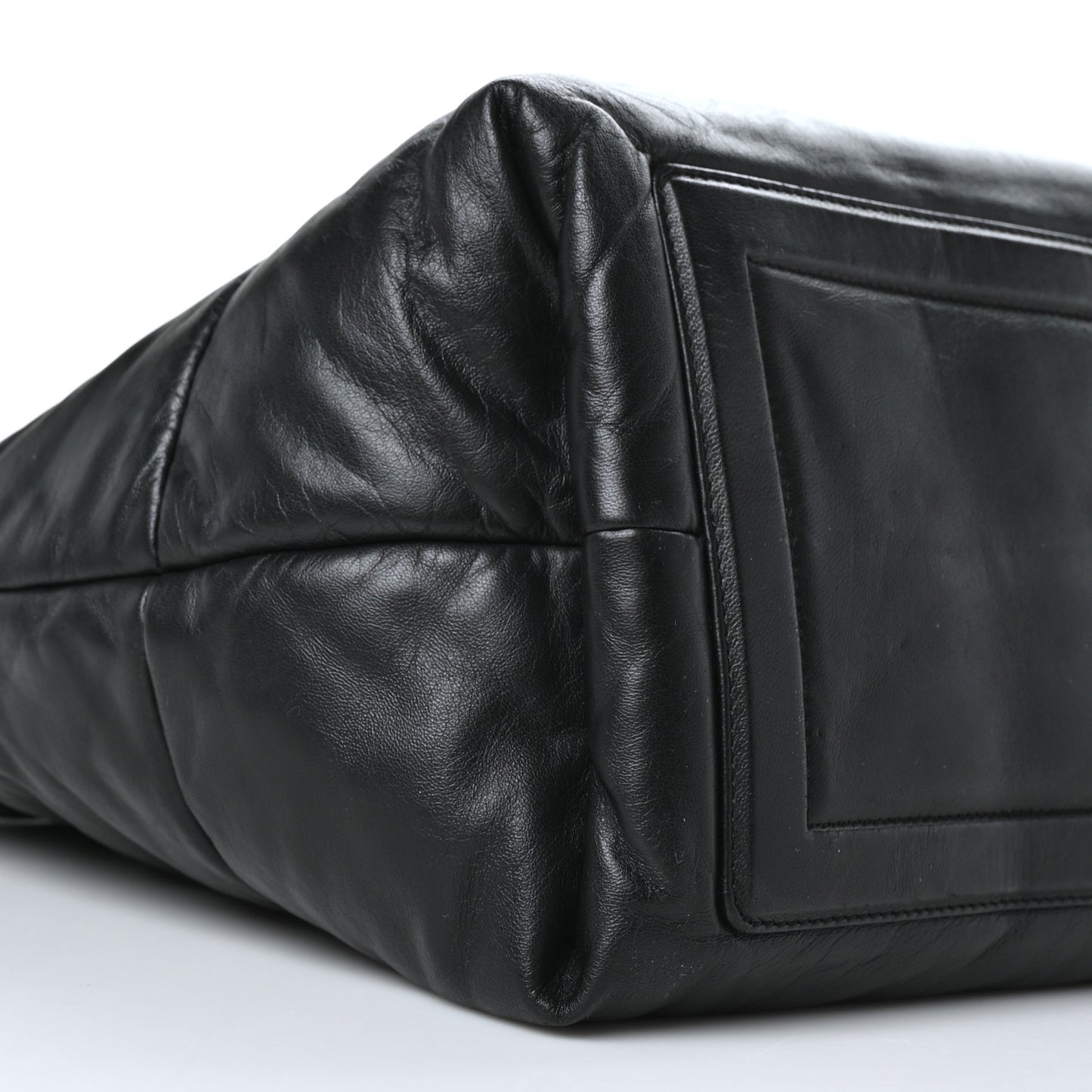 Lambskin Quilted Medium Coco Cocoon Reversible Tote Black