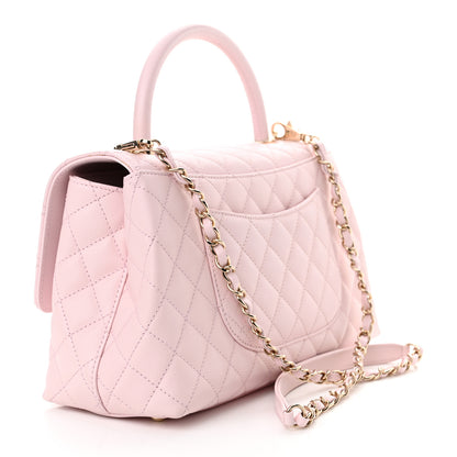 Chanel Caviar Quilted Small Coco Handle Flap Light Pink 3 of 12