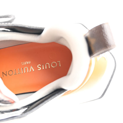 Louis Vuitton Metallic Calfskin Monogram LV Archlight 2.0 Platform Sneakers 37 Silver White Orange 9 of 10