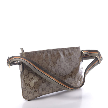 Gucci Crystal Monogram Web Small Flat Messenger Crossbody Bronze 3 of 10