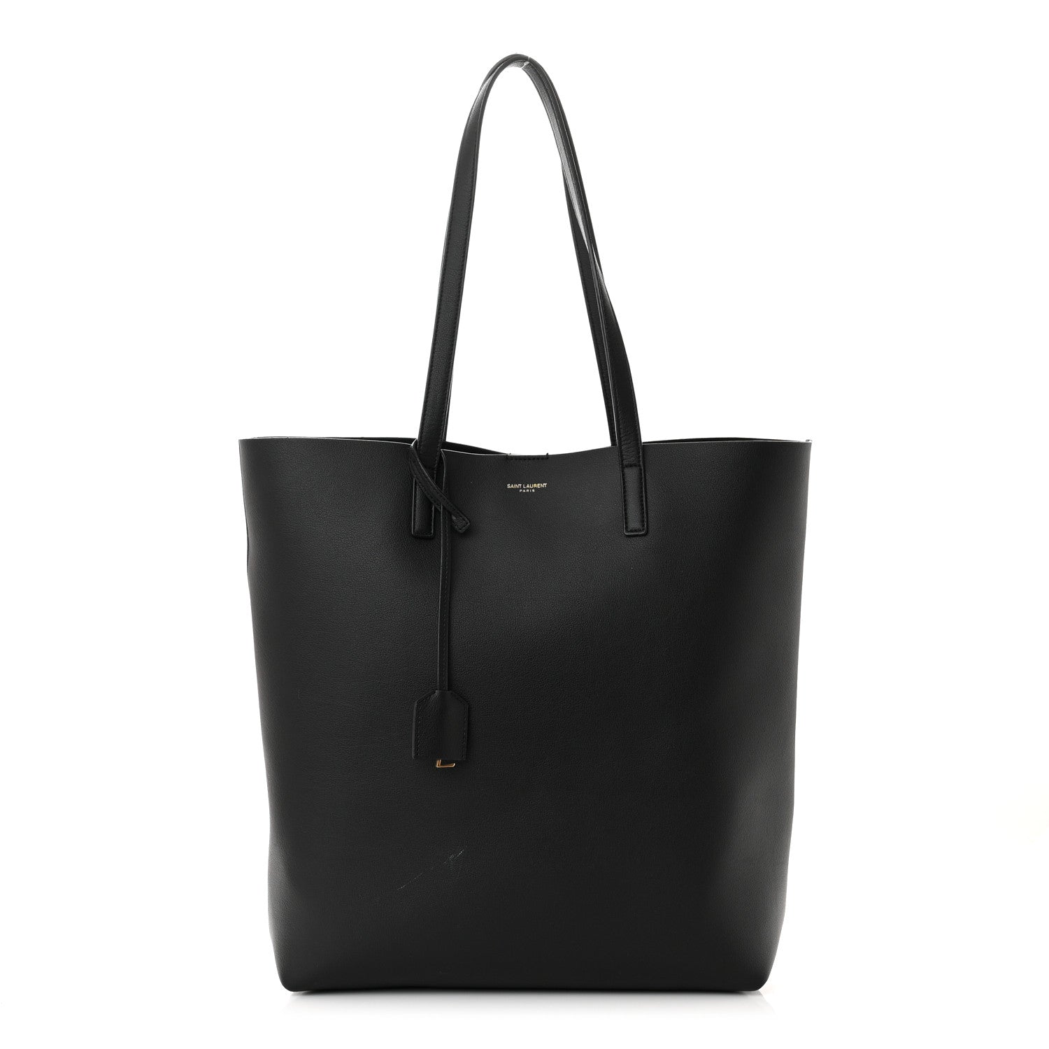 Saint Laurent Calfskin North-South Shopping Tote Black 3 of 14