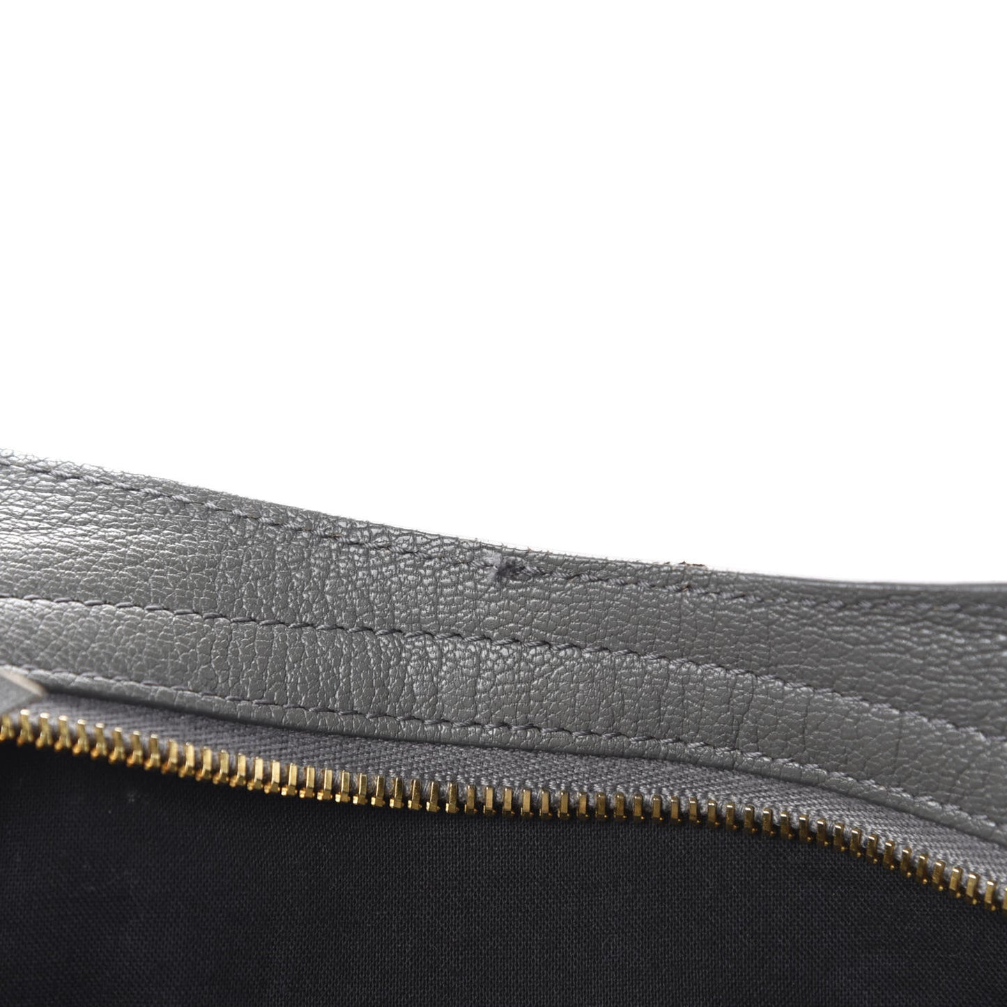 Chevre Gold Metallic Edge Hardware City Gris Acier