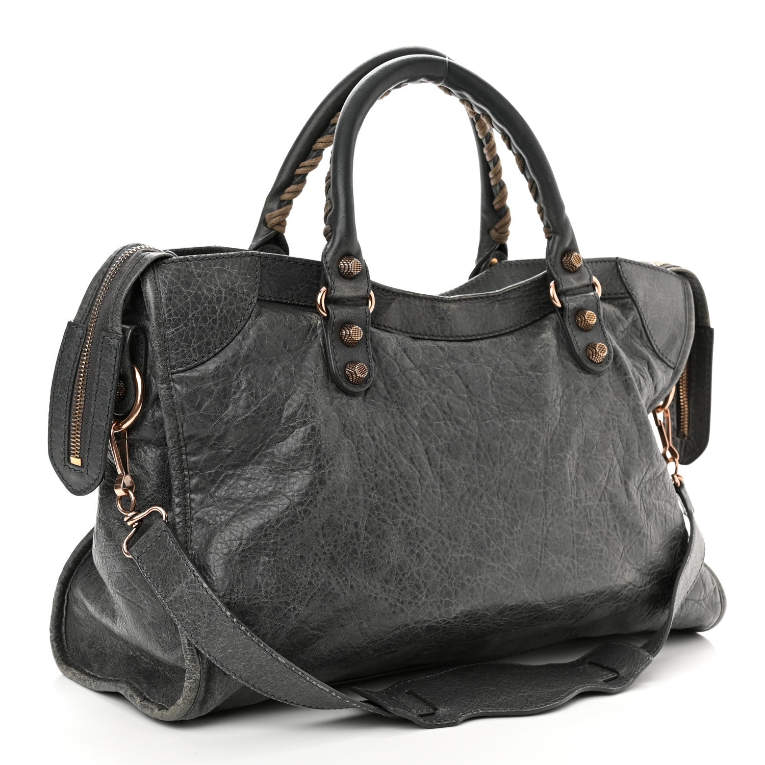 Balenciaga Agneau Giant 12 Rose Gold Hardware City Gris Tarmac Malachite 3 of 13