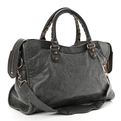 Balenciaga Agneau Giant 12 Rose Gold Hardware City Gris Tarmac Malachite 3 of 13