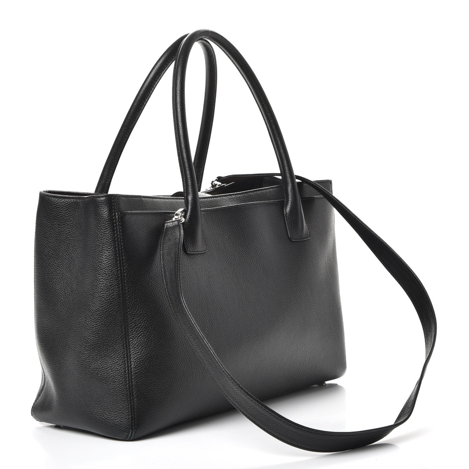 Chanel Calfskin Cerf Executive Shopper Tote Black 4 of 10