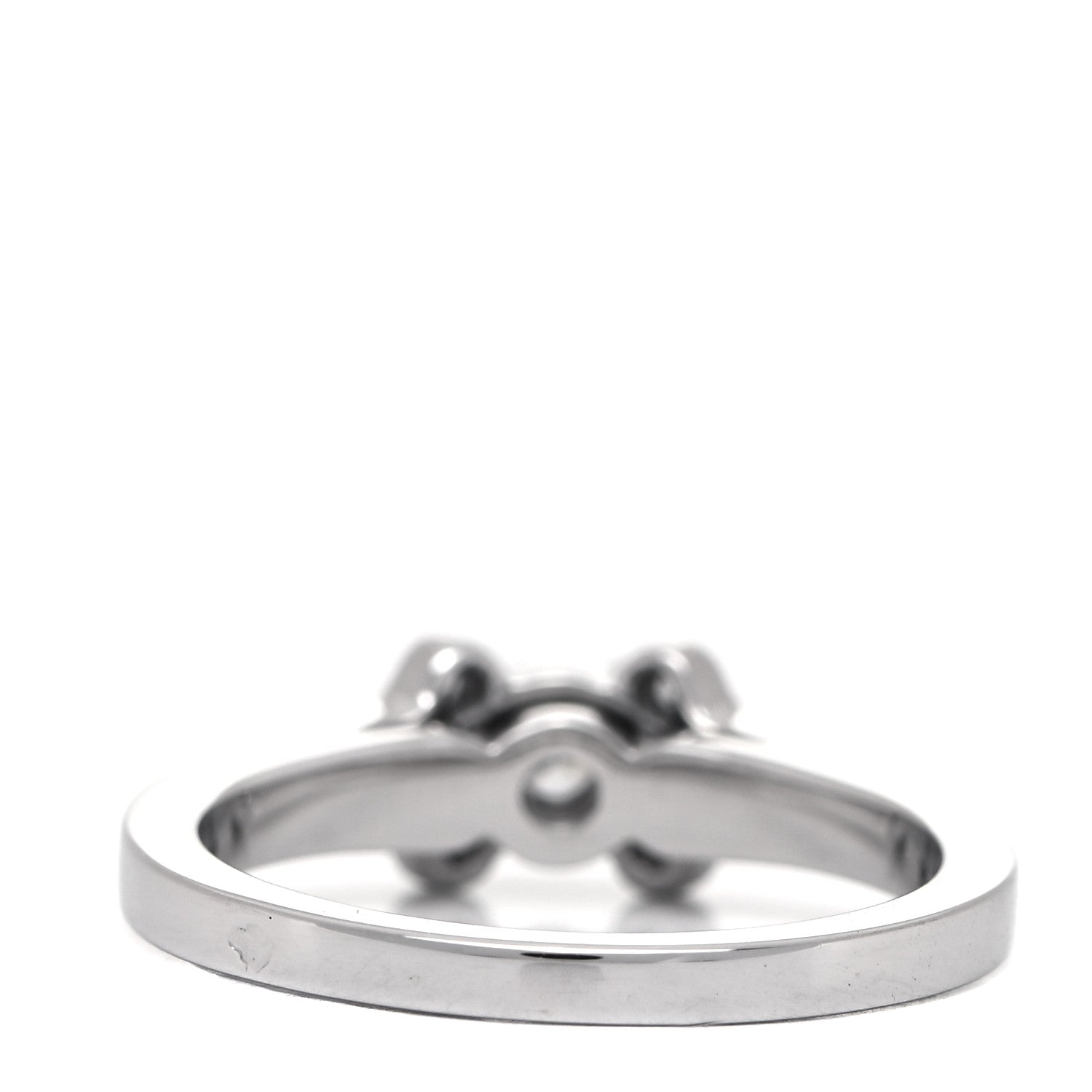 Cartier Platinum Diamond .18ct Ballerine Solitaire Engagement Ring 47 4 3 of 9