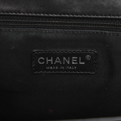 Chanel Lambskin Quilted Large Boy Flap Beige Black 6 of 20