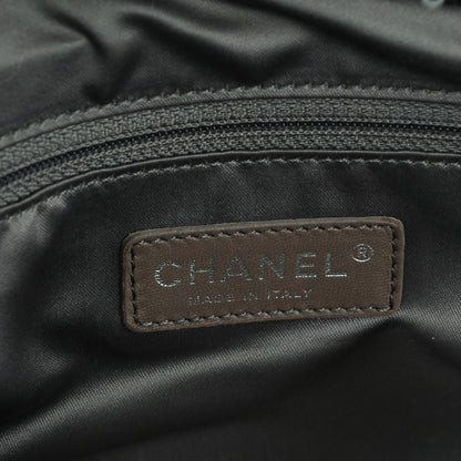 Chanel Tweed Lambskin Drawstring Tweedy Tote Black 6 of 7