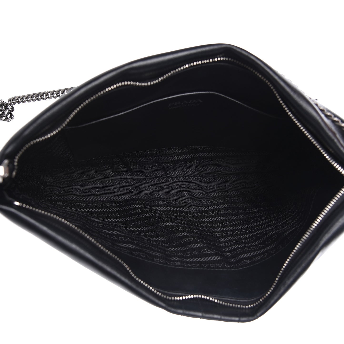 Soft Calfskin Impunture Diagramme Clutch Black