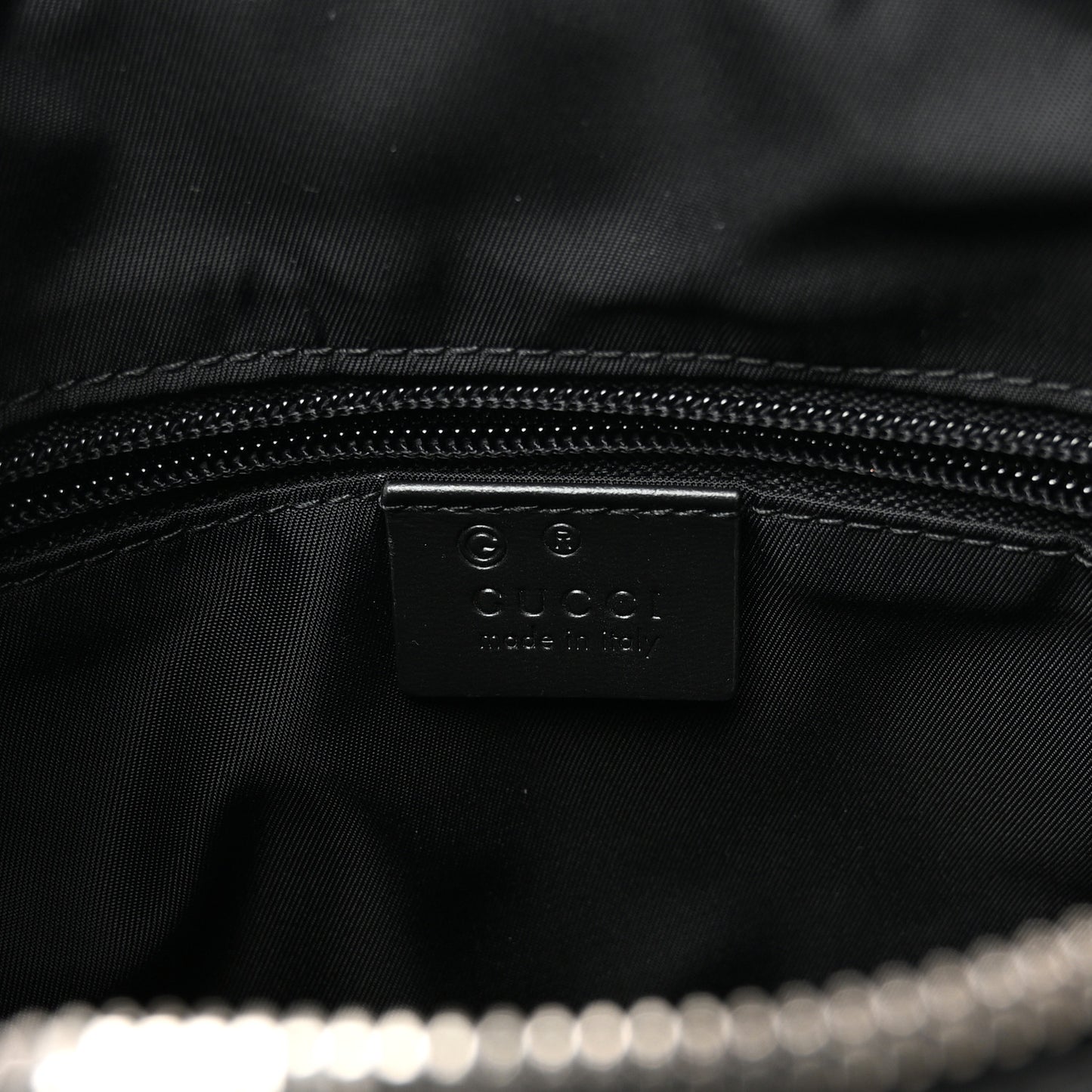 Techno Canvas Selleria Calfskin Web Small Flat Messenger Bag Black