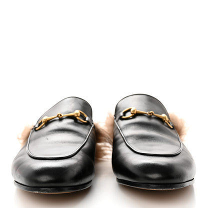 Gucci Calfskin Fur Womens Princetown Slippers 39 Black 2 of 11