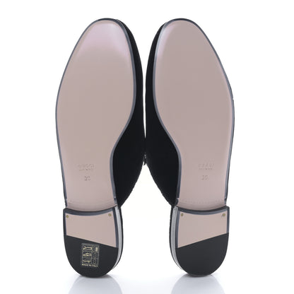 Gucci Velvet Marquise Crystals Womens Princetown Slippers 39 Black 5 of 8
