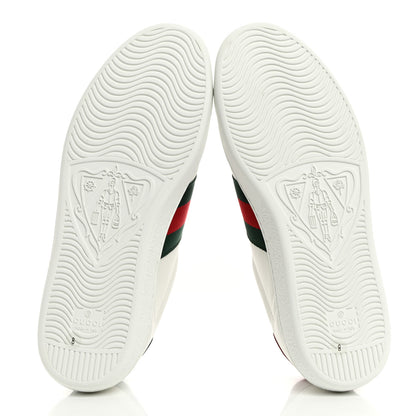 Gucci Calfskin Web GG Apple Embroidered Mens Ace Sneakers 8 White 5 of 9