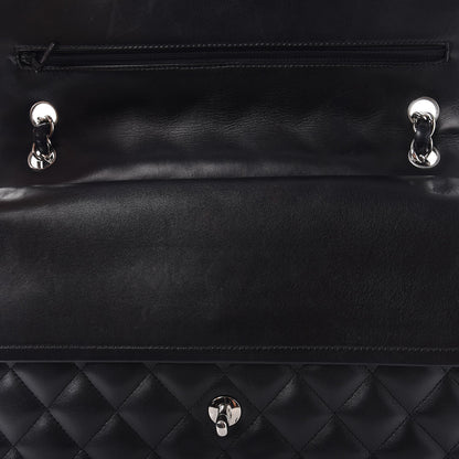 Chanel Lambskin Quilted Jumbo Double Flap Black 13 of 15