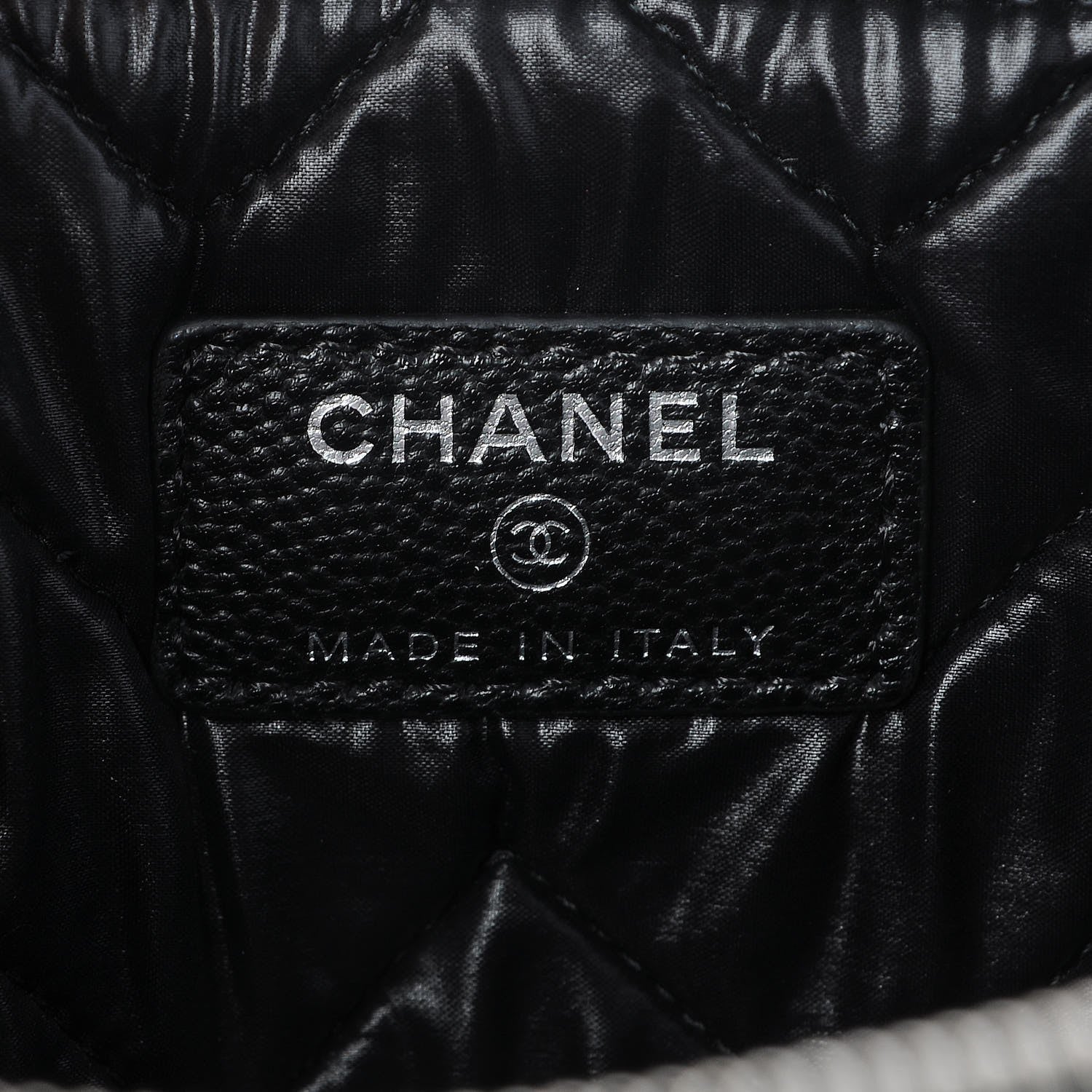 Chanel Caviar Chevron Medium Cosmetic Case Black 6 of 8