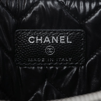 Chanel Caviar Chevron Medium Cosmetic Case Black 6 of 8