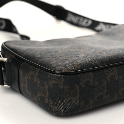 Celine Triomphe Canvas Medium Horizontal Messenger Bag Black 6 of 7