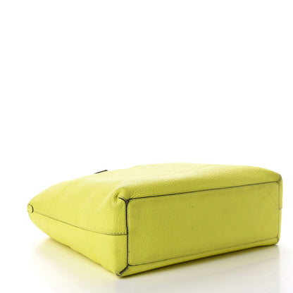 Burberry Grainy Calfskin Remington Tote Neon Yellow 4 of 14