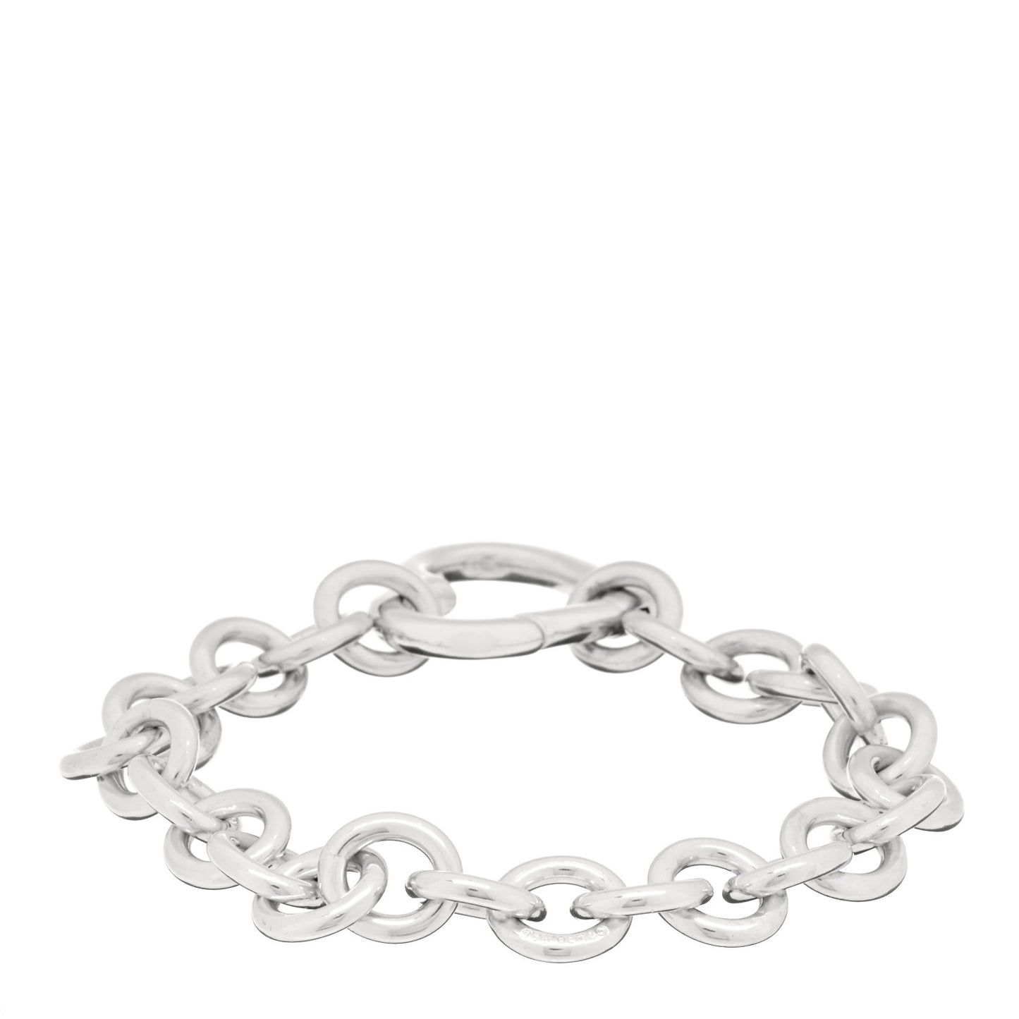 Sterling Silver Open Heart Clasp Bracelet
