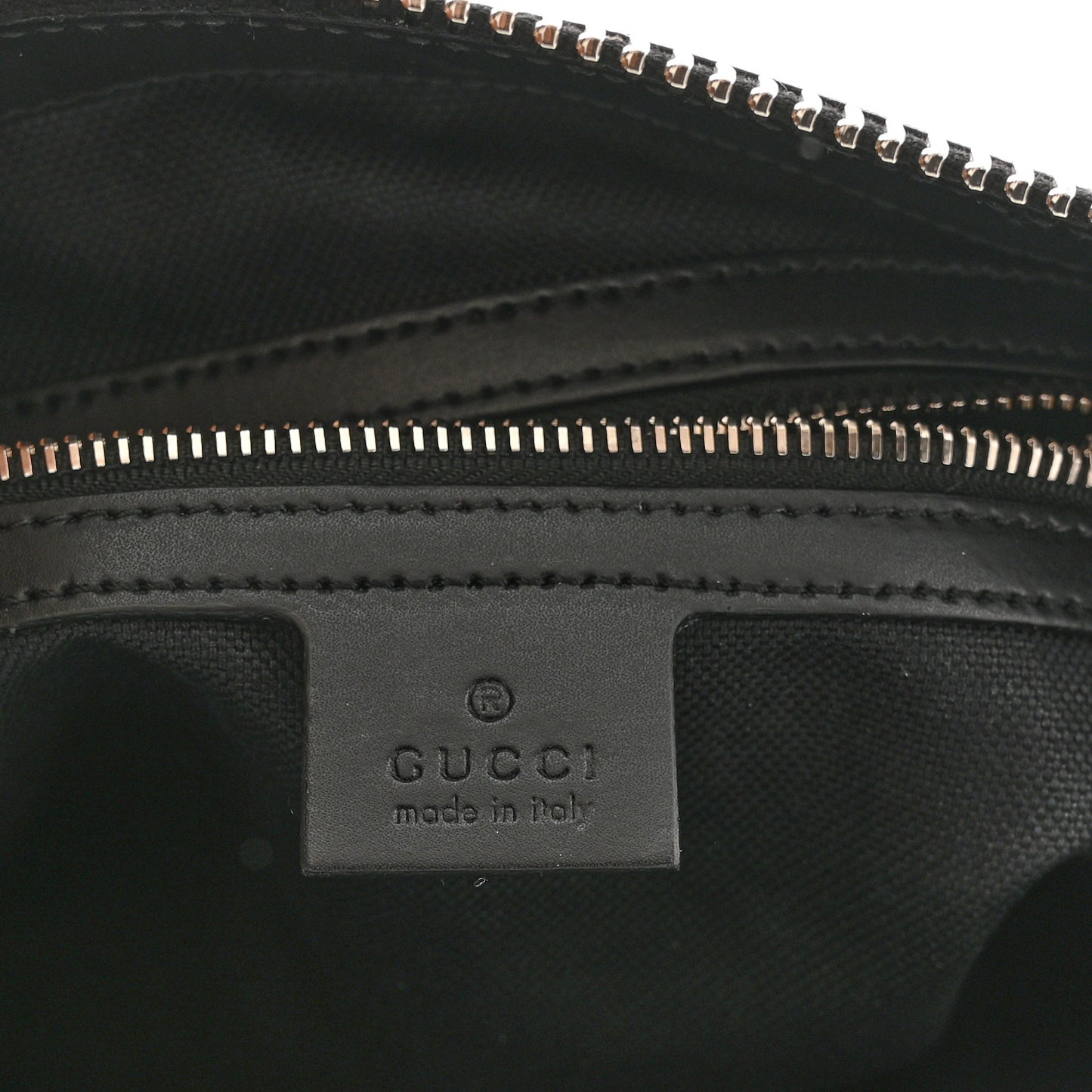 GG Supreme Monogram Appia Calfskin Web Flat Messenger Bag Black Grey