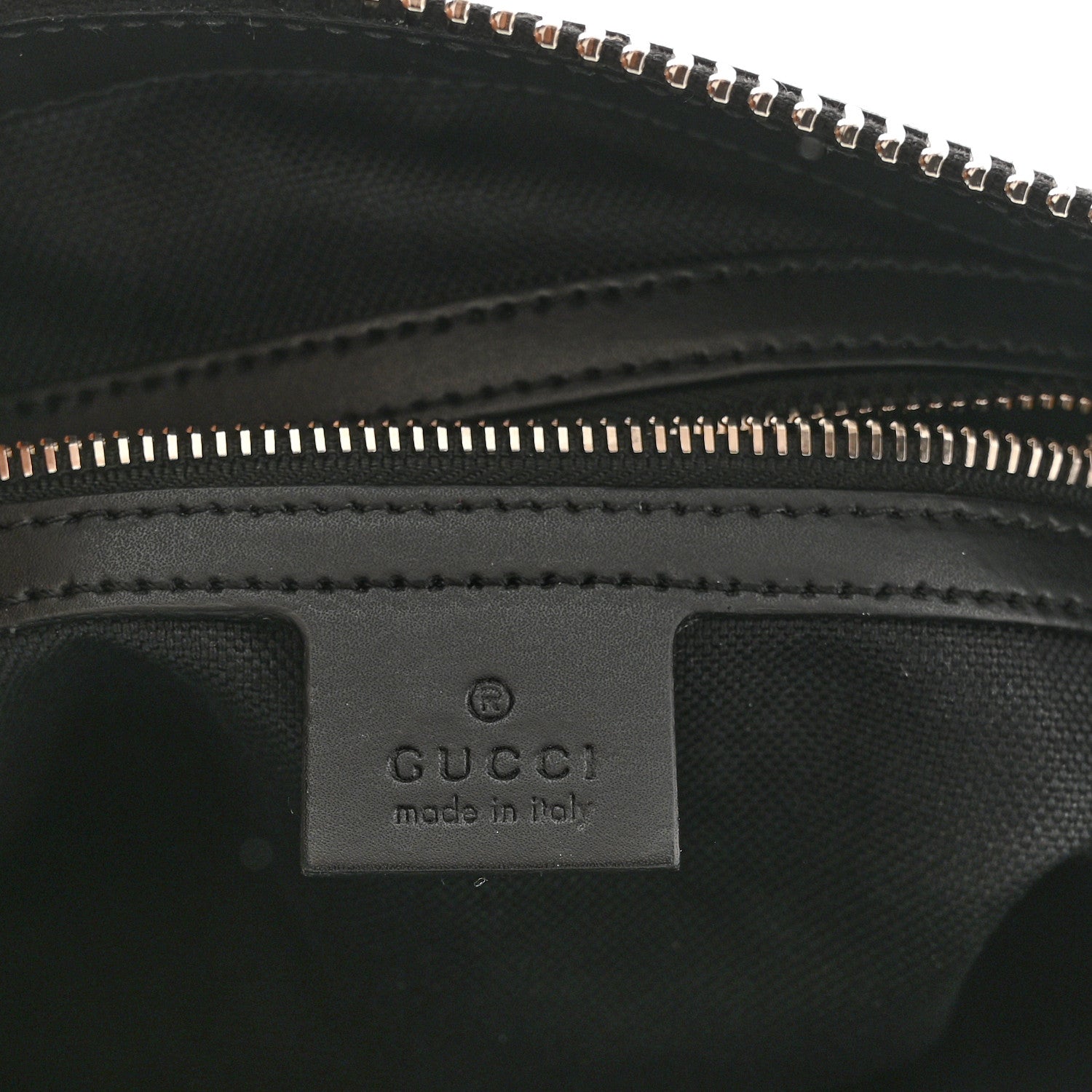 Gucci GG Supreme Monogram Appia Calfskin Web Flat Messenger Bag Black Grey 6 of 10
