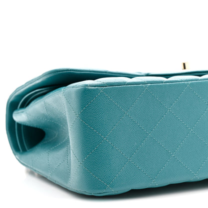 Chanel Caviar Quilted Jumbo Double Flap Green 9 of 11