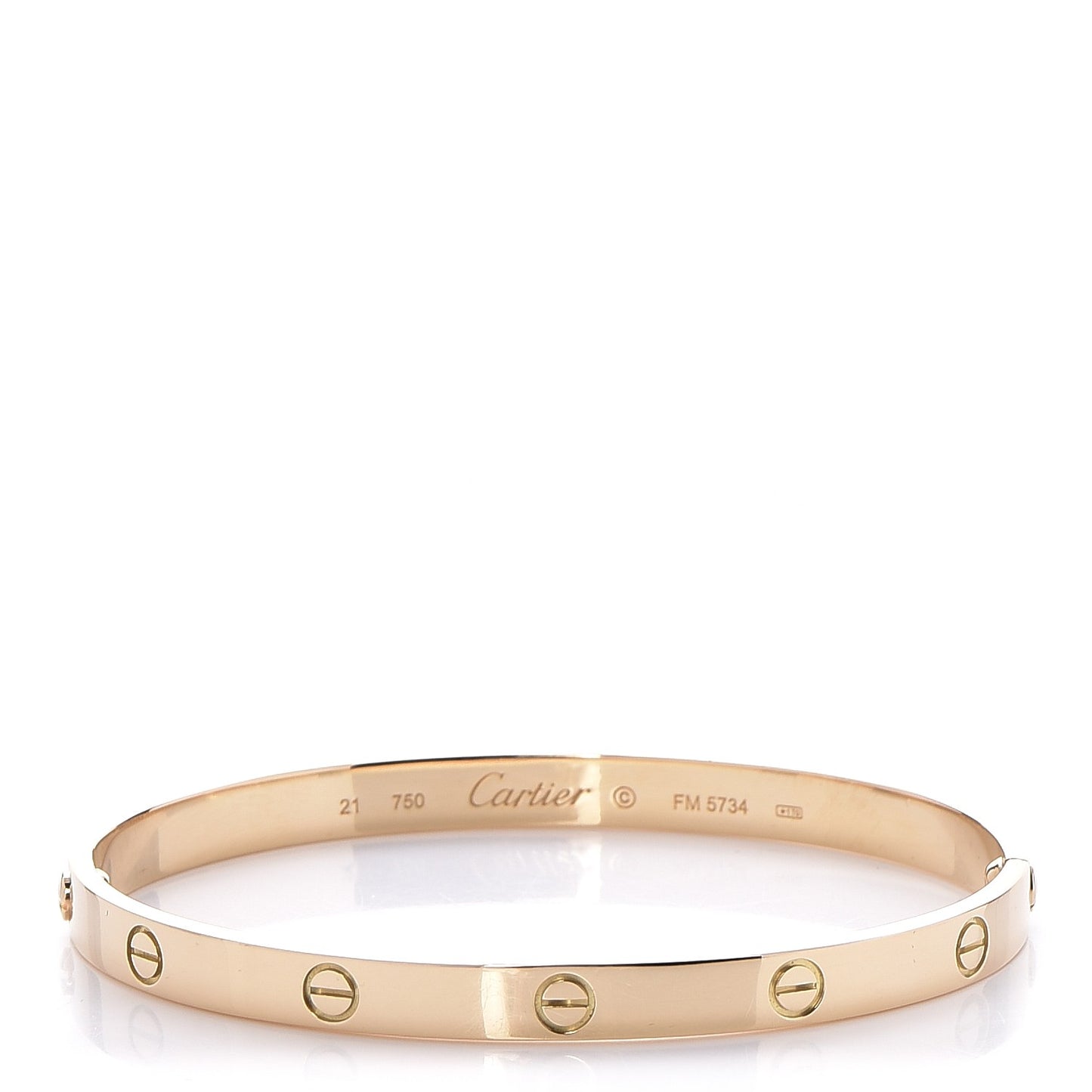 18K Yellow Gold LOVE Bracelet 21
