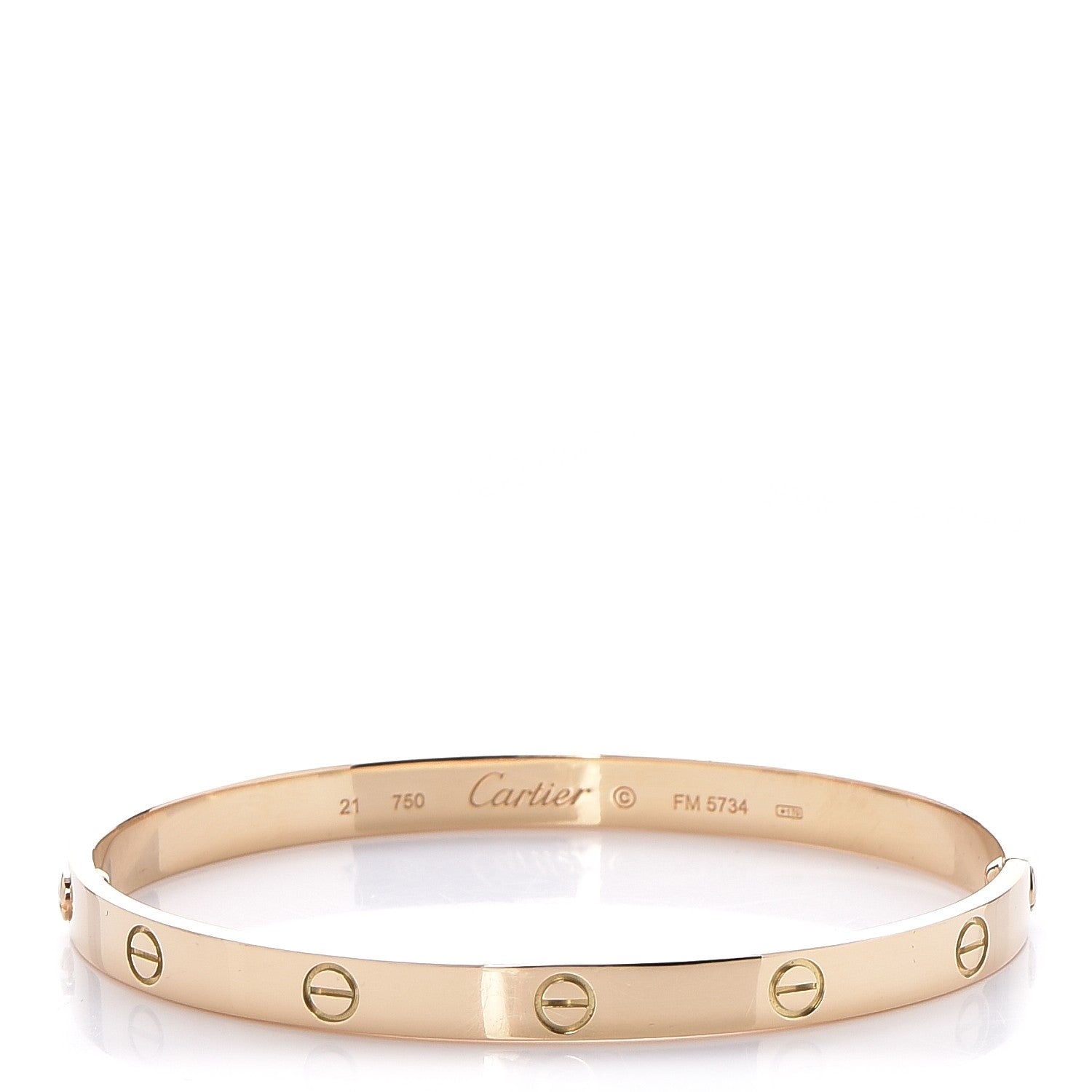 Cartier 18K Yellow Gold LOVE Bracelet 21 1 of 8