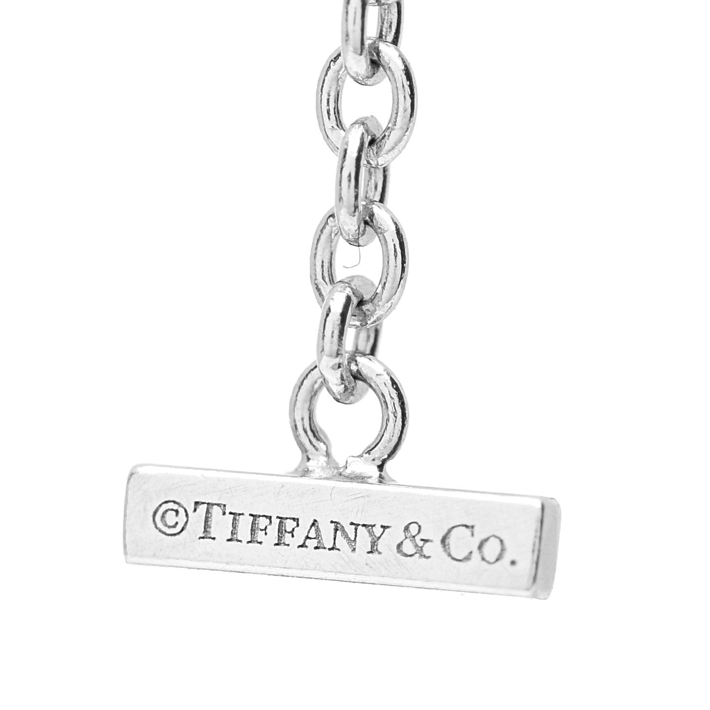 18K White Gold Diamond Mini T Smile Bracelet