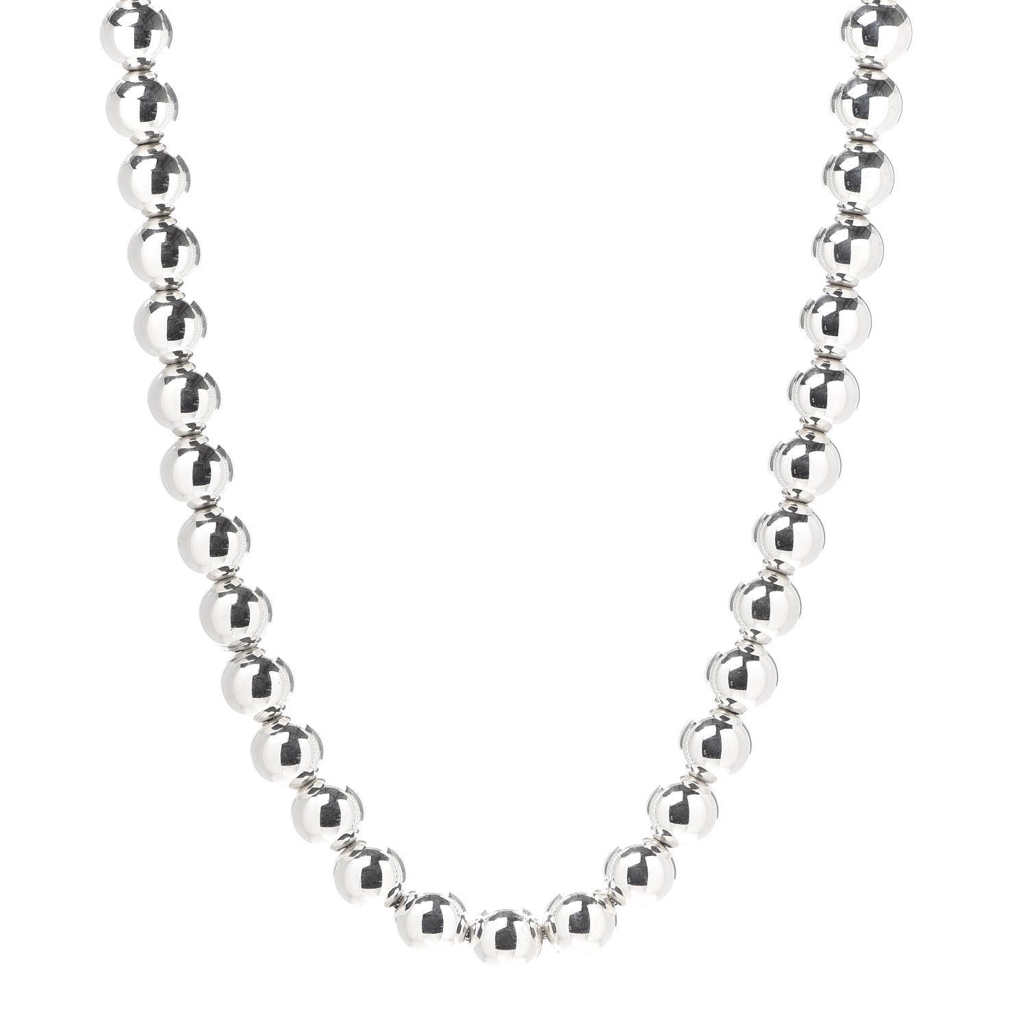 Tiffany Sterling Silver 10mm HardWear Ball Necklace 1 of 5