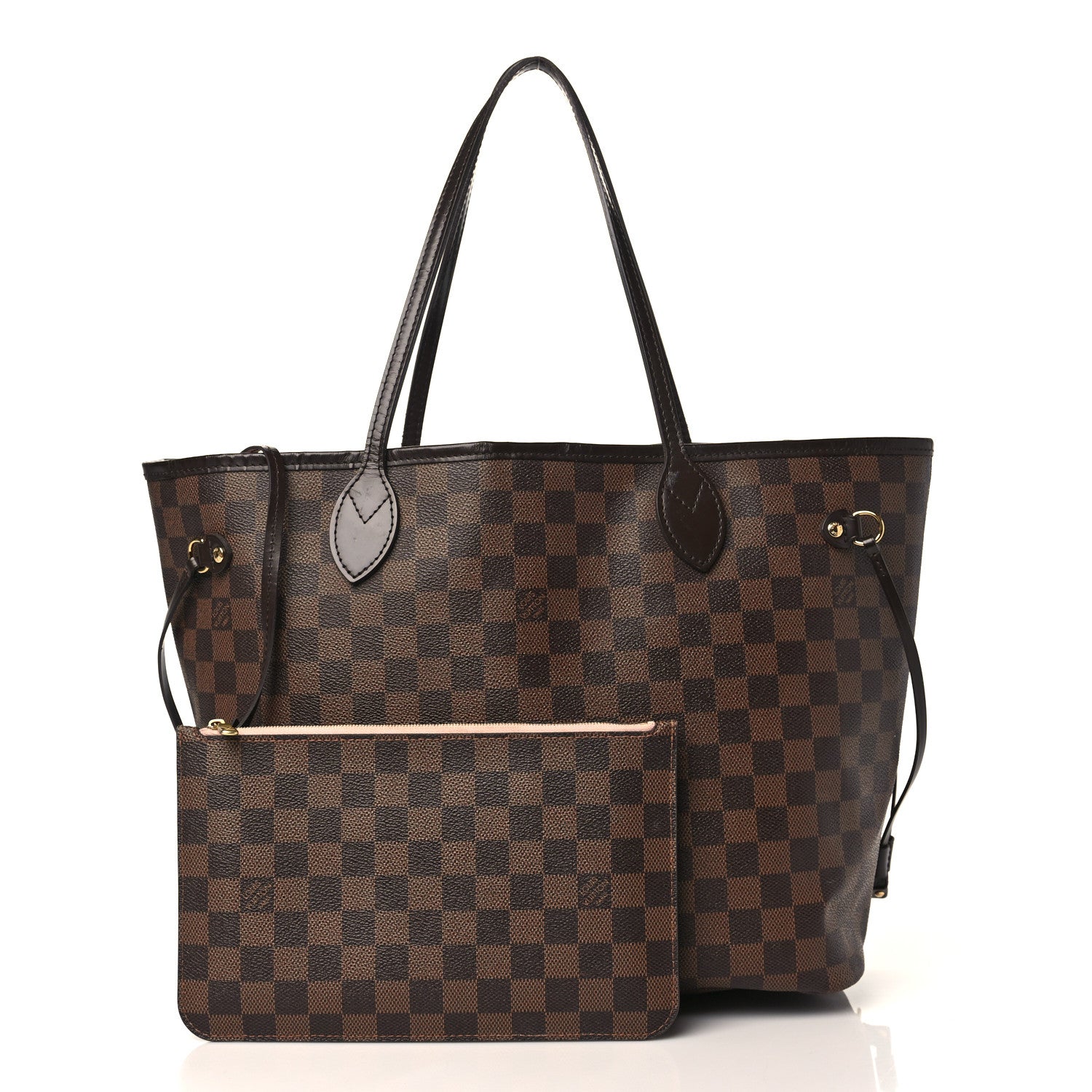 Louis Vuitton Damier Ebene Neo Neverfull MM Rose Ballerine 3 of 11