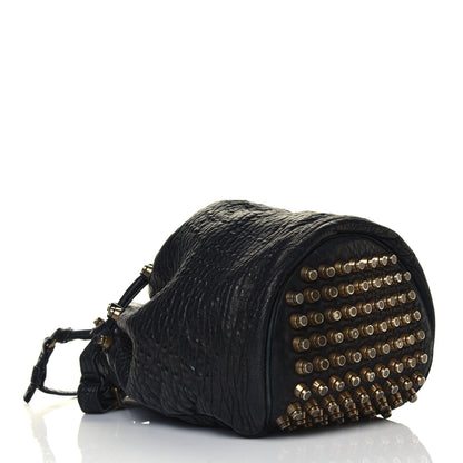 Alexander Wang Pebbled Lambskin Diego Bucket Bag Black Antique Brass Hardware 3 of 4