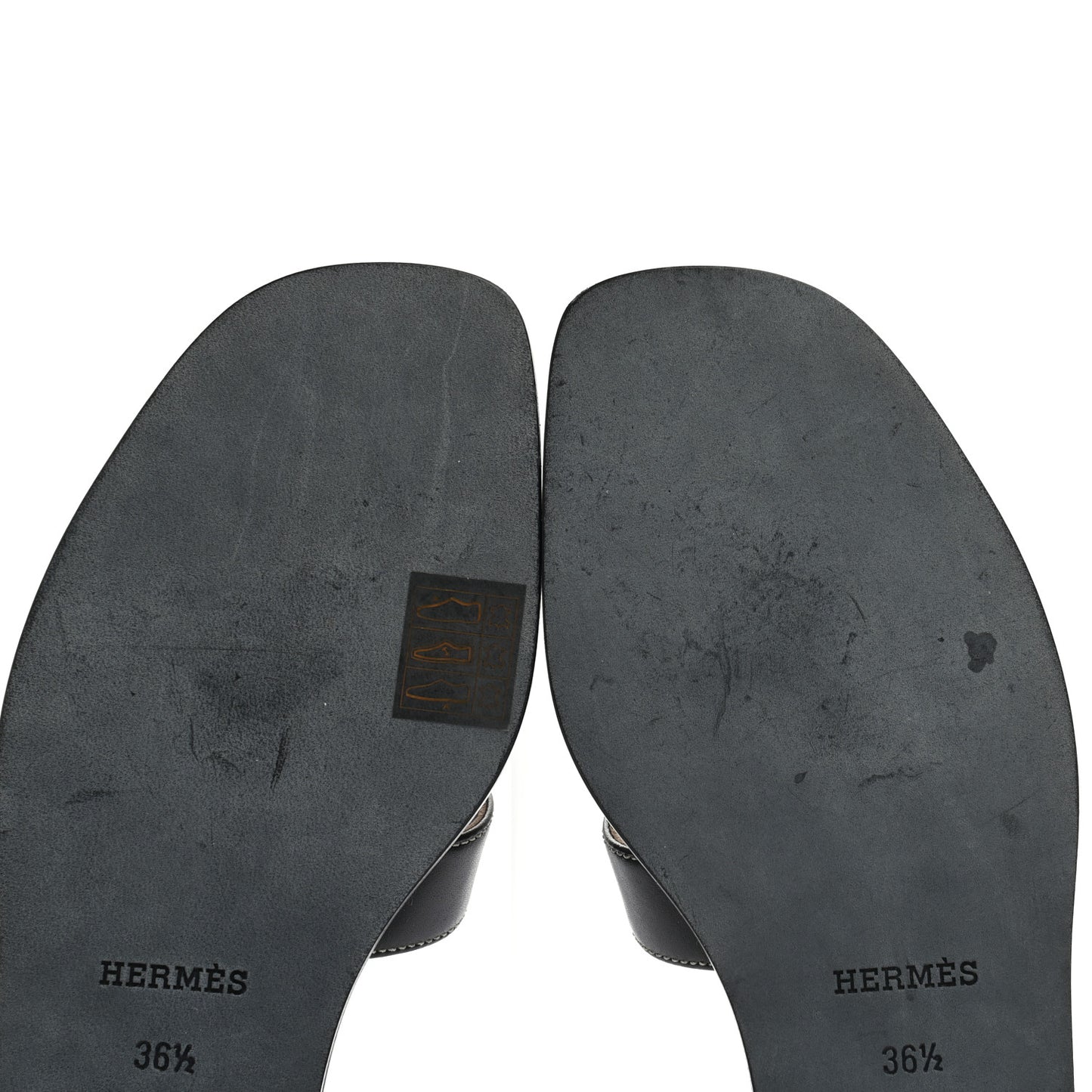 Box Calfskin Oran Sandals 36.5 Black
