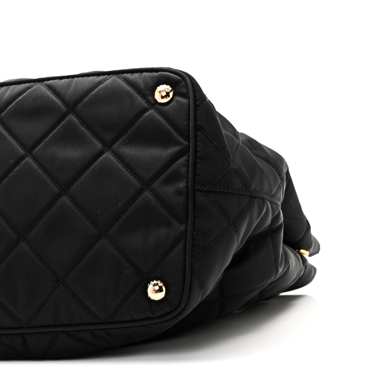 Prada Nylon Tessuto Impuntu Quilted Tote Black 9 of 9