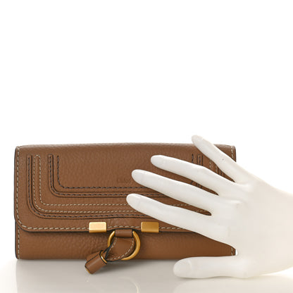 Chloe Calfskin Marcie Continental Flap Wallet Nut 2 of 8