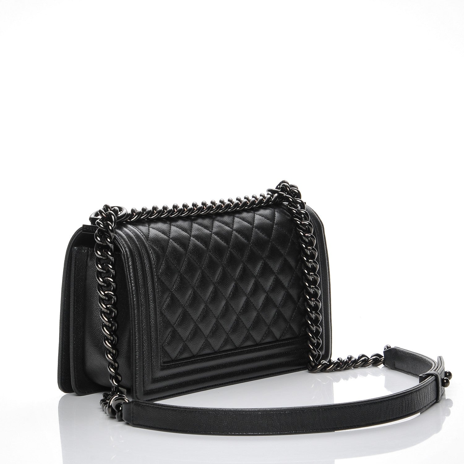 Chanel Caviar Quilted Medium Boy Flap So Black 3 of 8