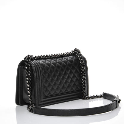 Chanel Caviar Quilted Medium Boy Flap So Black 3 of 8