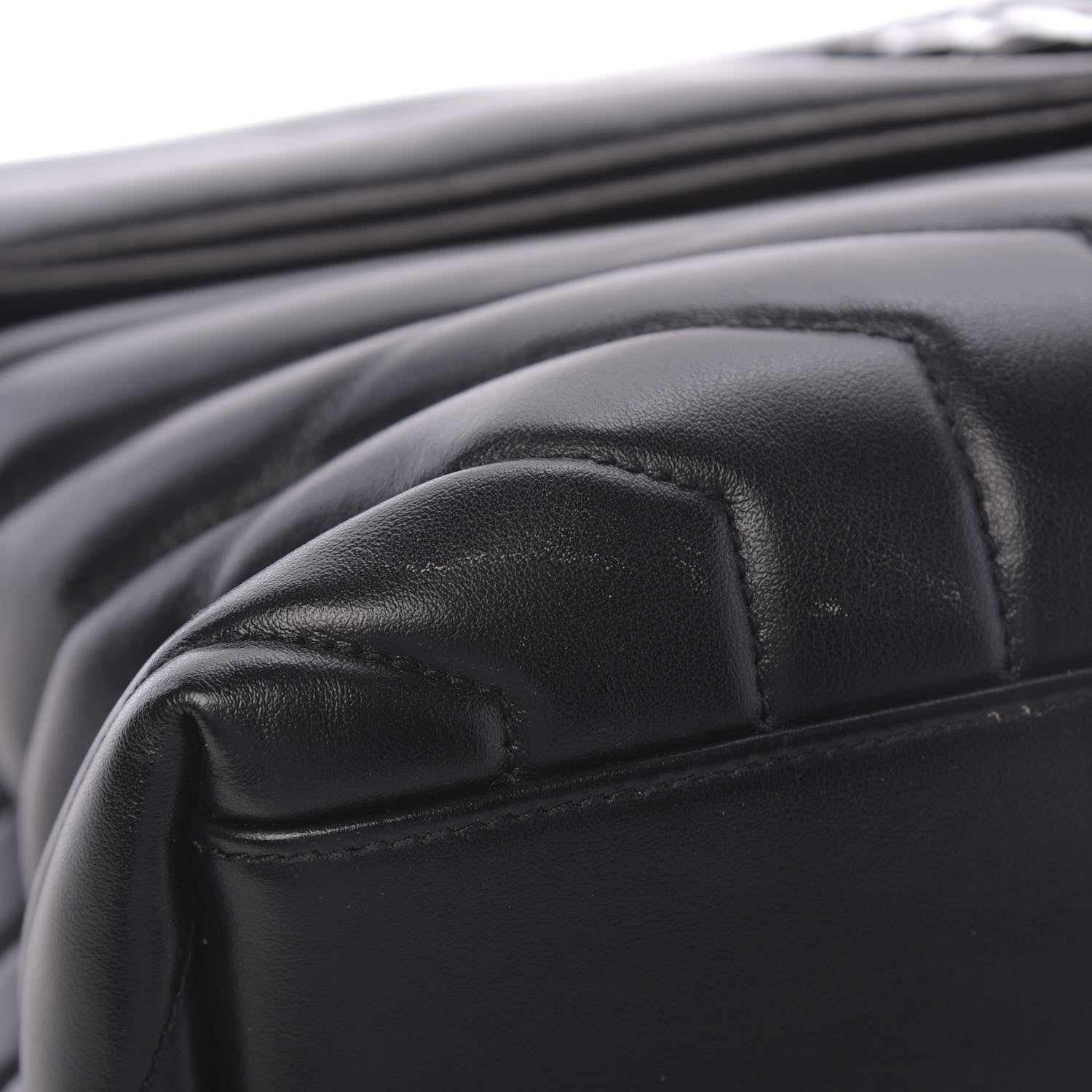 Saint Laurent Calfskin Y Quilted Monogram Medium Loulou Chain Satchel Black 8 of 11