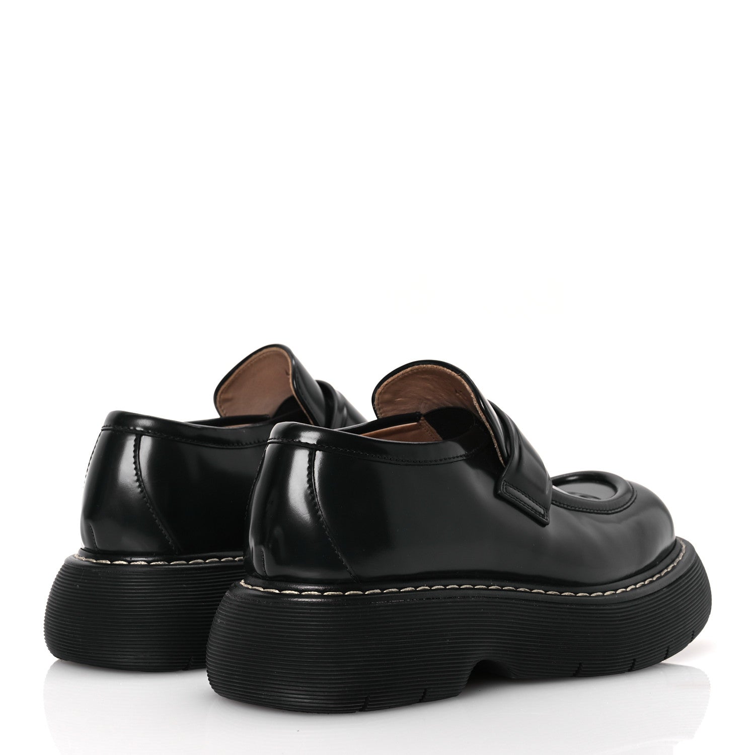 Bottega Veneta Brushed Calfskin Swell Loafers 41 Black 5 of 11