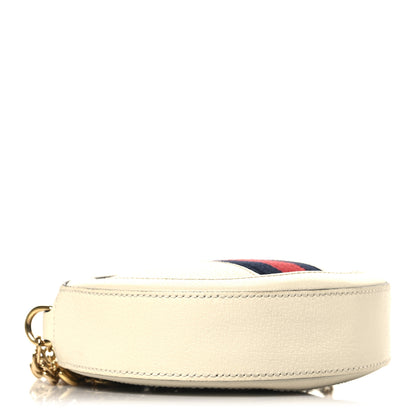 Gucci Textured Calfskin Web Mini Ophidia Round Shoulder Bag Mystic White 4 of 10