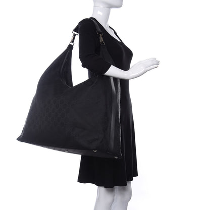 Gucci Nylon Monogram Oversized Overnight Bag Black 2 of 9