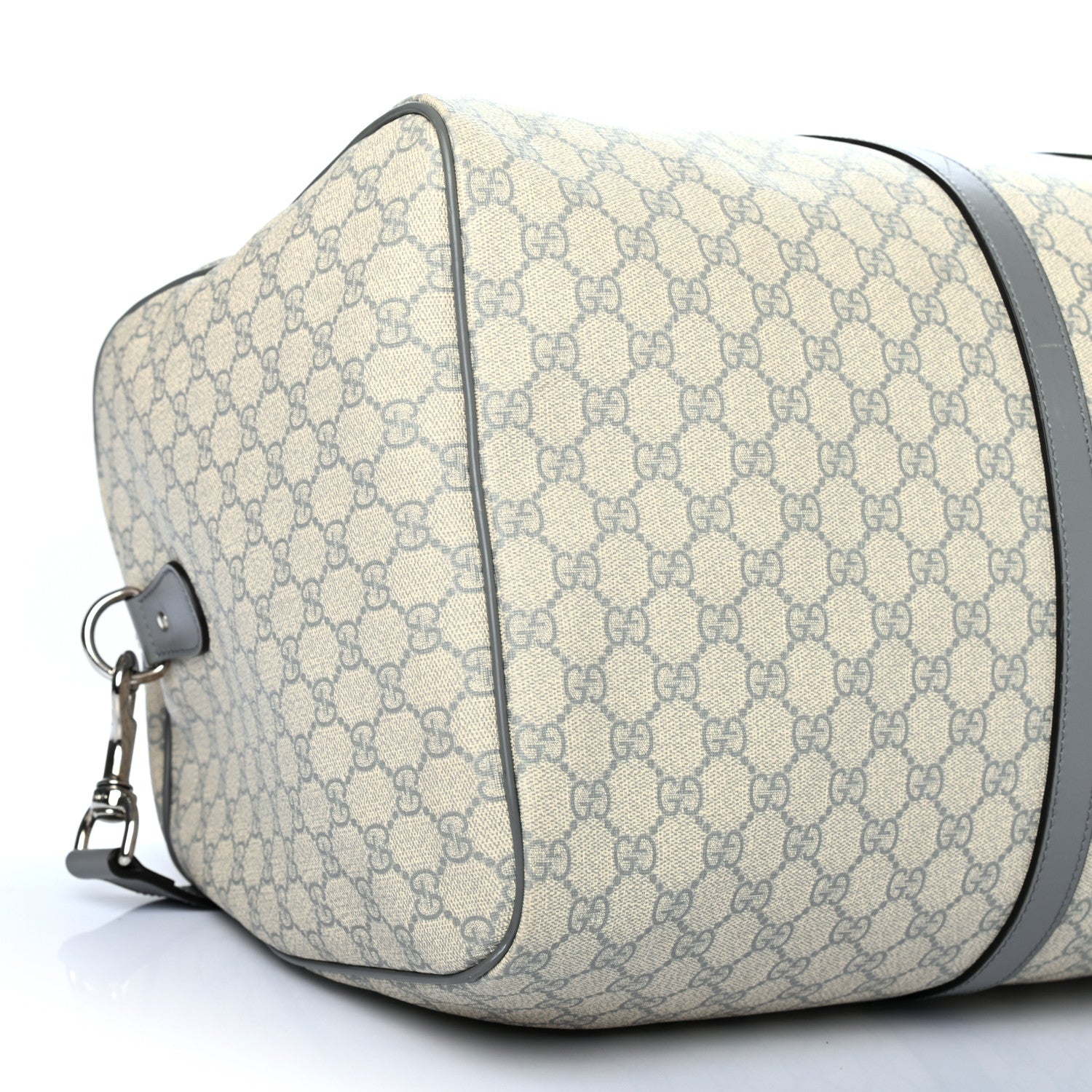 Gucci GG Plus Monogram Large Carry On Duffle Bag Ecru Grigio 8 of 14