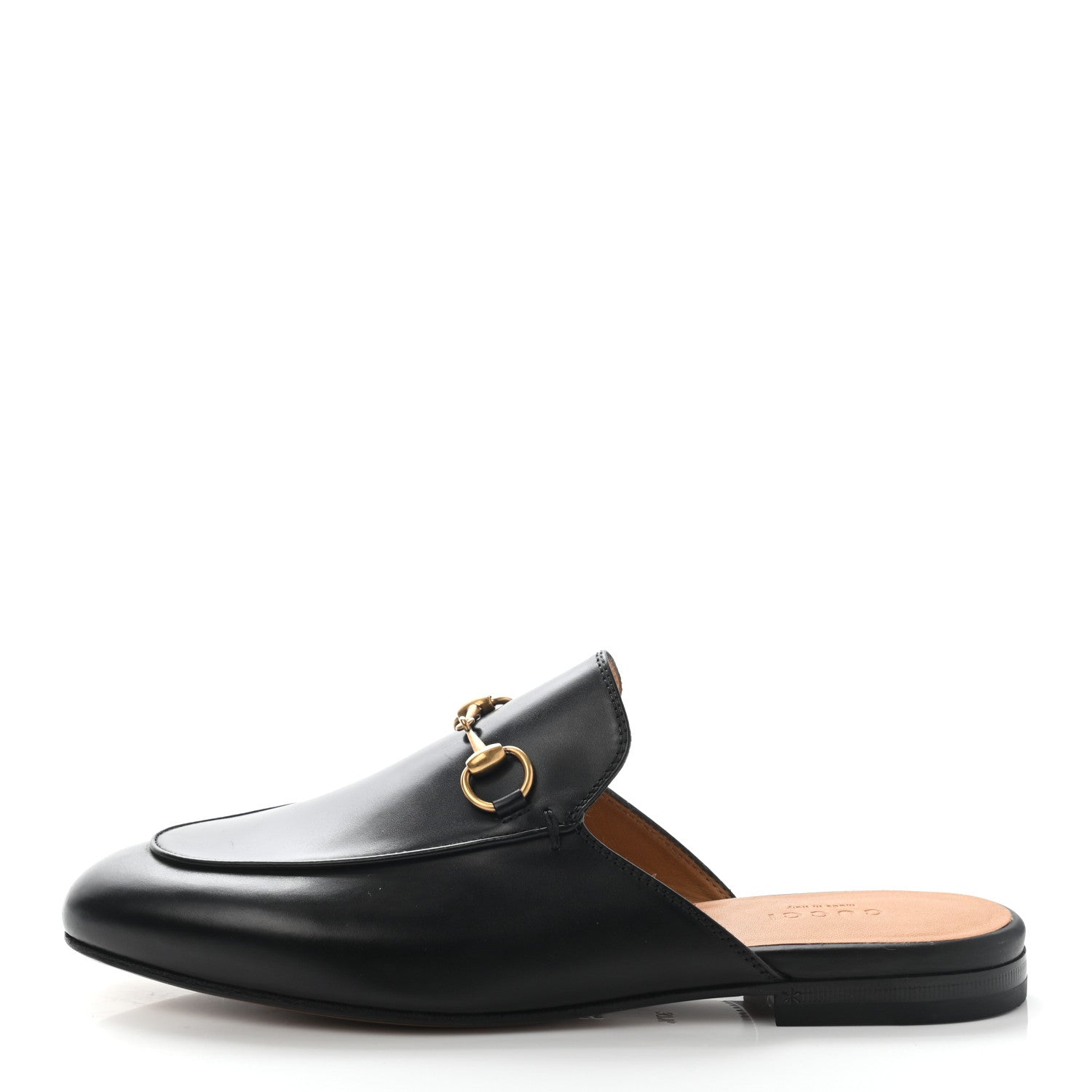 Gucci Calfskin Womens Princetown Slippers 37.5 Black 1 of 8