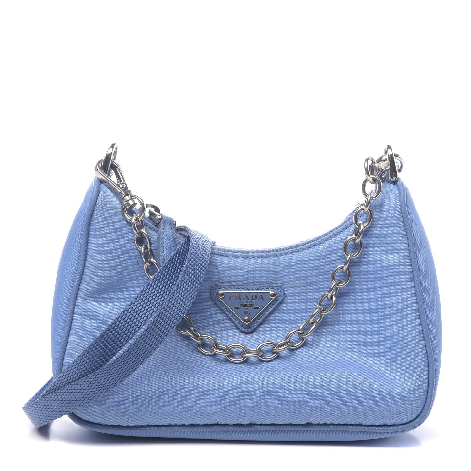 Prada Tessuto Nylon Saffiano Mini Re-Edition 2000 Shoulder Bag Pervinca 1 of 11