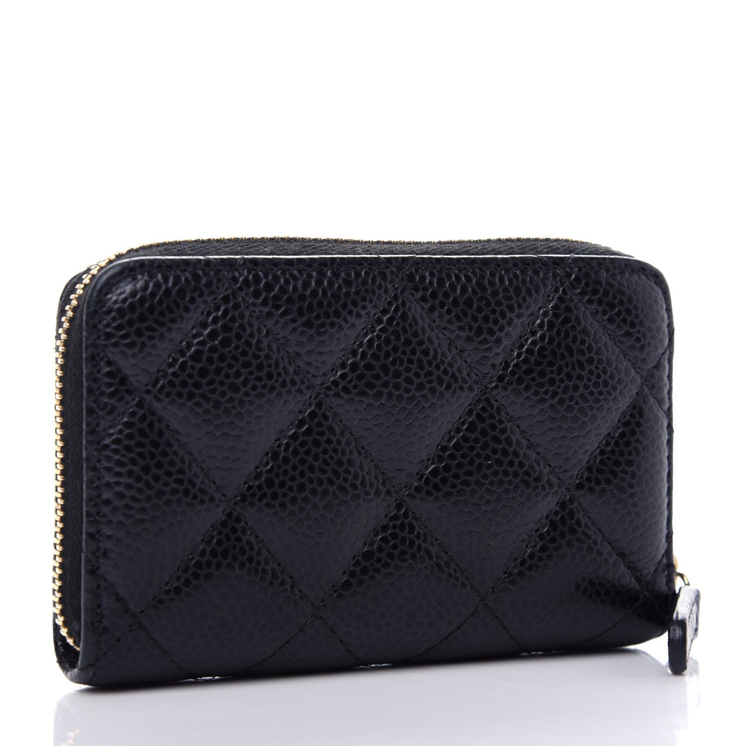 Chanel Caviar Quilted Zip Coin Purse Black 3 of 8
